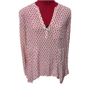 Maeve Anthropologie Pink Floral Top Size 2